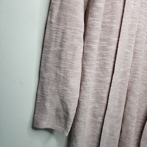 J. Jill Cotton Blend Heather Pink Open Front Cardigan Sweater Women's Size Large - Picture 5 of 7